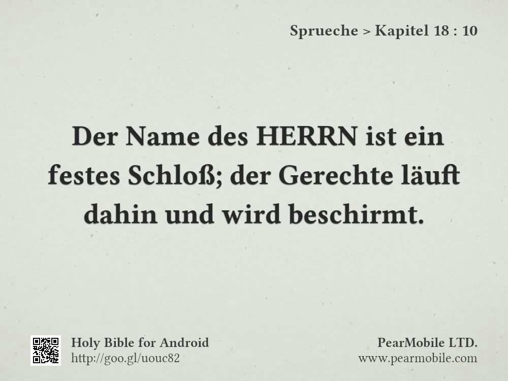 Sprueche, Kapitel 18:10